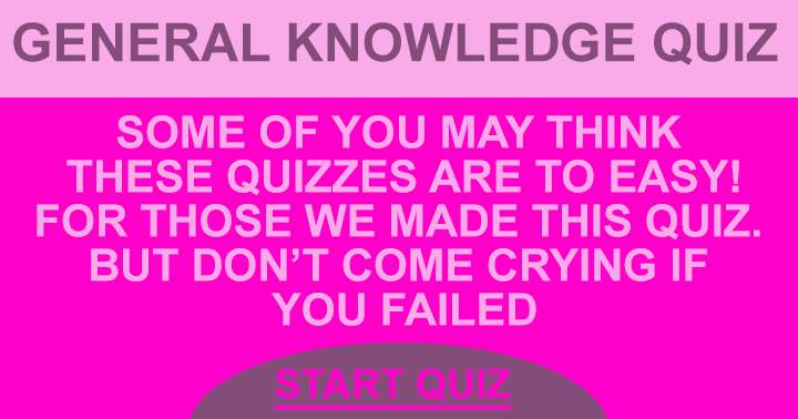 Banner for General Knowledge Quiz