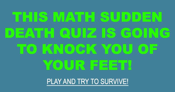 Banner for SUDDEN DEATH QUIZ