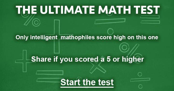 Banner for The Math test of all tests.