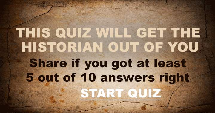 Banner for A quiz on historical events.