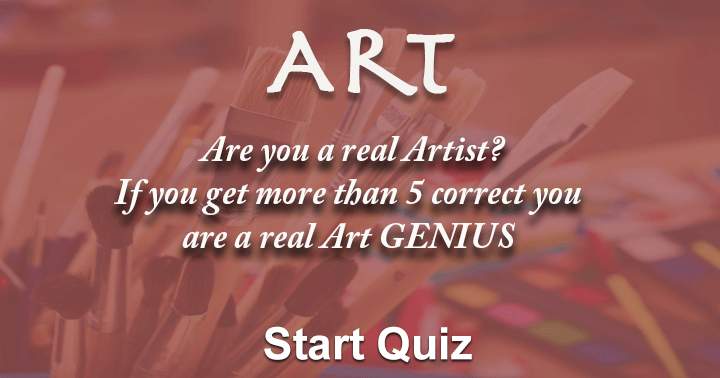 Banner for Getting more than 5 correct proves you are a true ART genius.