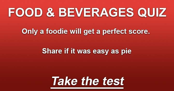 Banner for 'Entertaining quiz on Food & Beverages.'