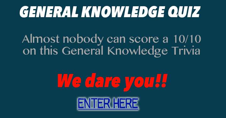 Banner for Take the General Knowledge Quiz. We challenge you!