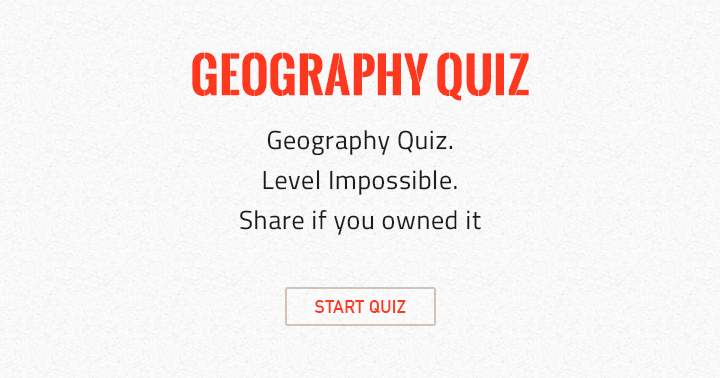 Banner for Geography category, impossible level - Share if it's yours.