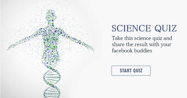 Banner for Complete this science quiz and let your Facebook friends know your score.