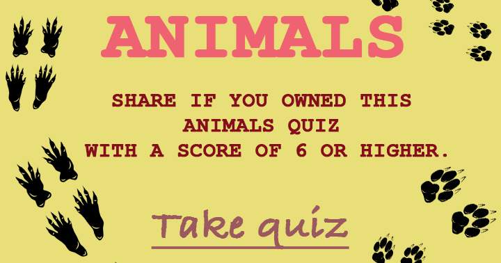 Banner for Aim to achieve a score of 6 or higher in this Animals quiz!