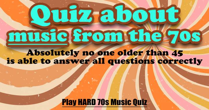 Banner for Challenge yourself with the 70s Music Quiz.