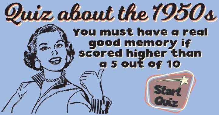 Banner for 'Quiz on the 1950s, full of fun'