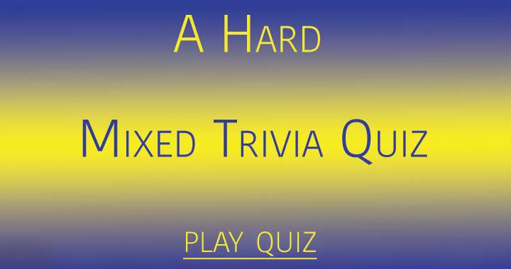 Banner for Trivia Quiz with a Mix of Questions