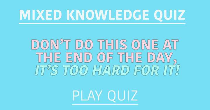 Banner for Quiz with a variety of questions.