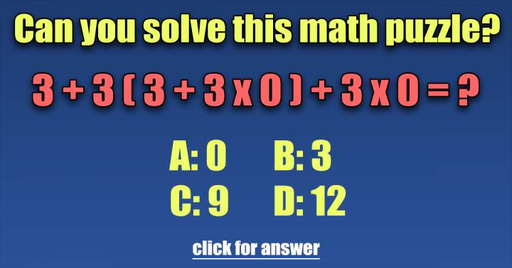 Banner for Are you aware of the solution to this math puzzle?