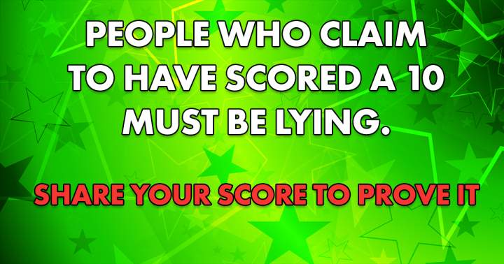 Banner for Prove you're not lying by sharing your results!