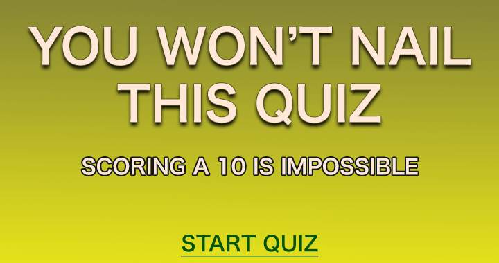 Banner for You won't nail this quiz!