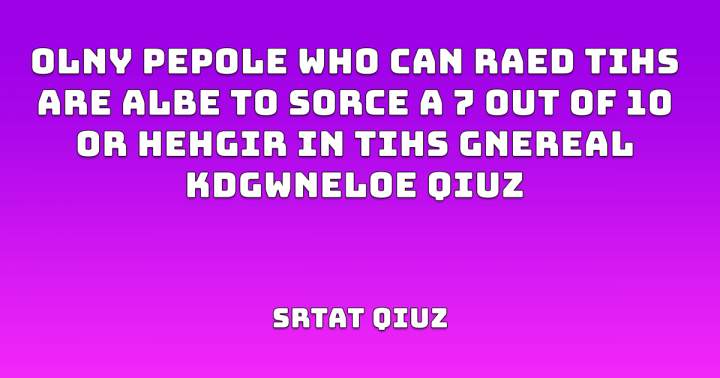 Banner for General Knowledge Quiz