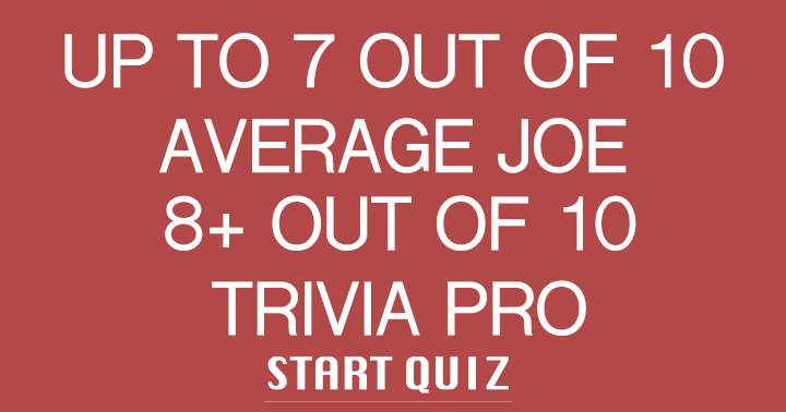 Banner for Are you an average Joe or a Trivia Pro ?