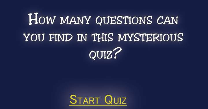 Banner for Can you solve this mysterious quiz?