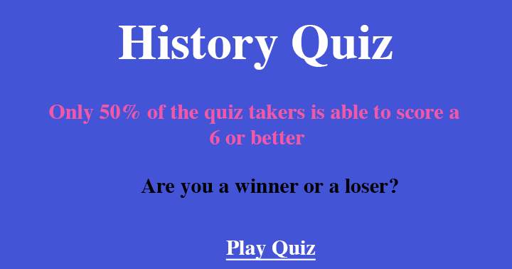 Banner for History Quiz