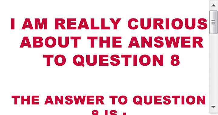 Banner for Do you know the answer to question 8?