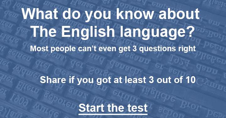 Banner for Do you master the English Language? We bet you don't!