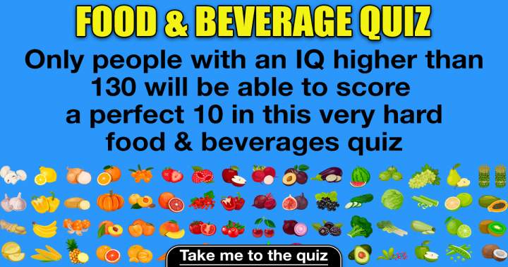 Banner for Food & Beverage Quiz