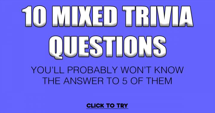 Banner for 10 Mixed Trivia Questions