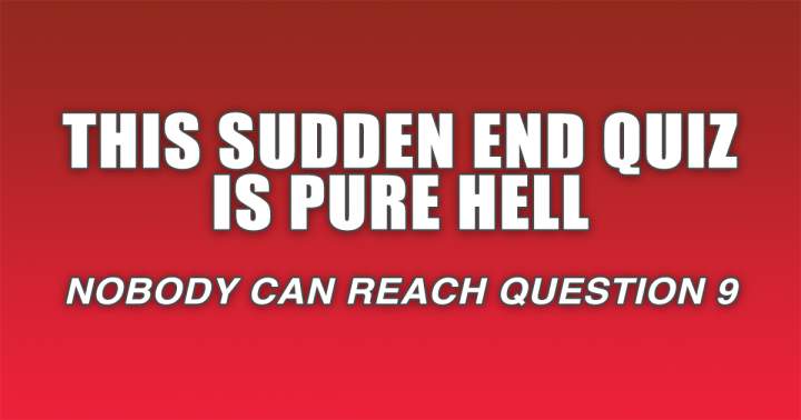 Banner for Sudden End Quiz