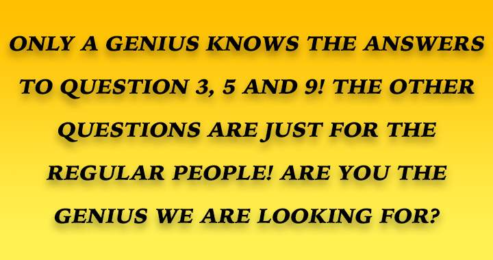 Banner for Do you belong to the regular people or are you a true genius?