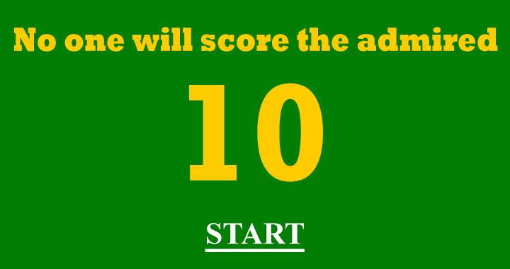 Banner for No one will score a 10