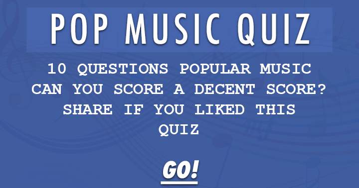 Banner for 10  hard questions about pop music. Take the test