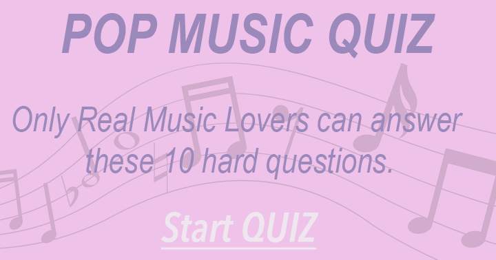 Banner for Very Hard POP Music quiz.