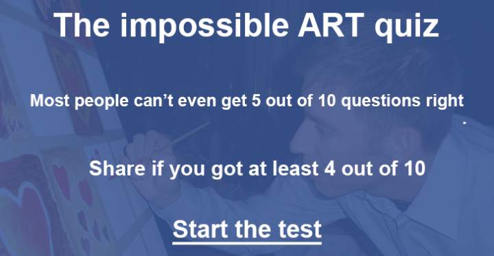 Banner for Art Expert Quiz