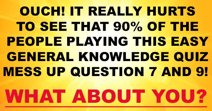 Banner for They really mess up this easy quiz!