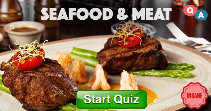 Banner for 10 questions about seafood and meat, level : insane