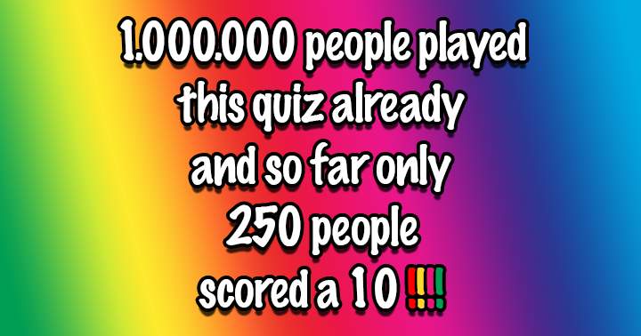 Banner for Already 1.000.000 people played this quiz