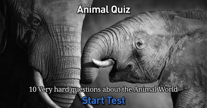 Banner for 10 very hard questions about the animal world.