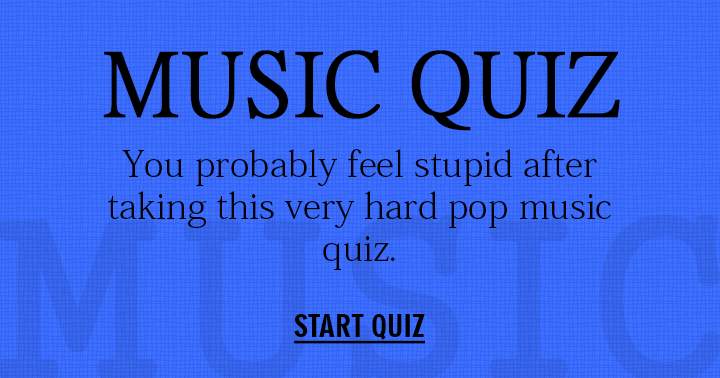 Banner for Take this hard Pop Music quiz but don't feel stupid if you failed!